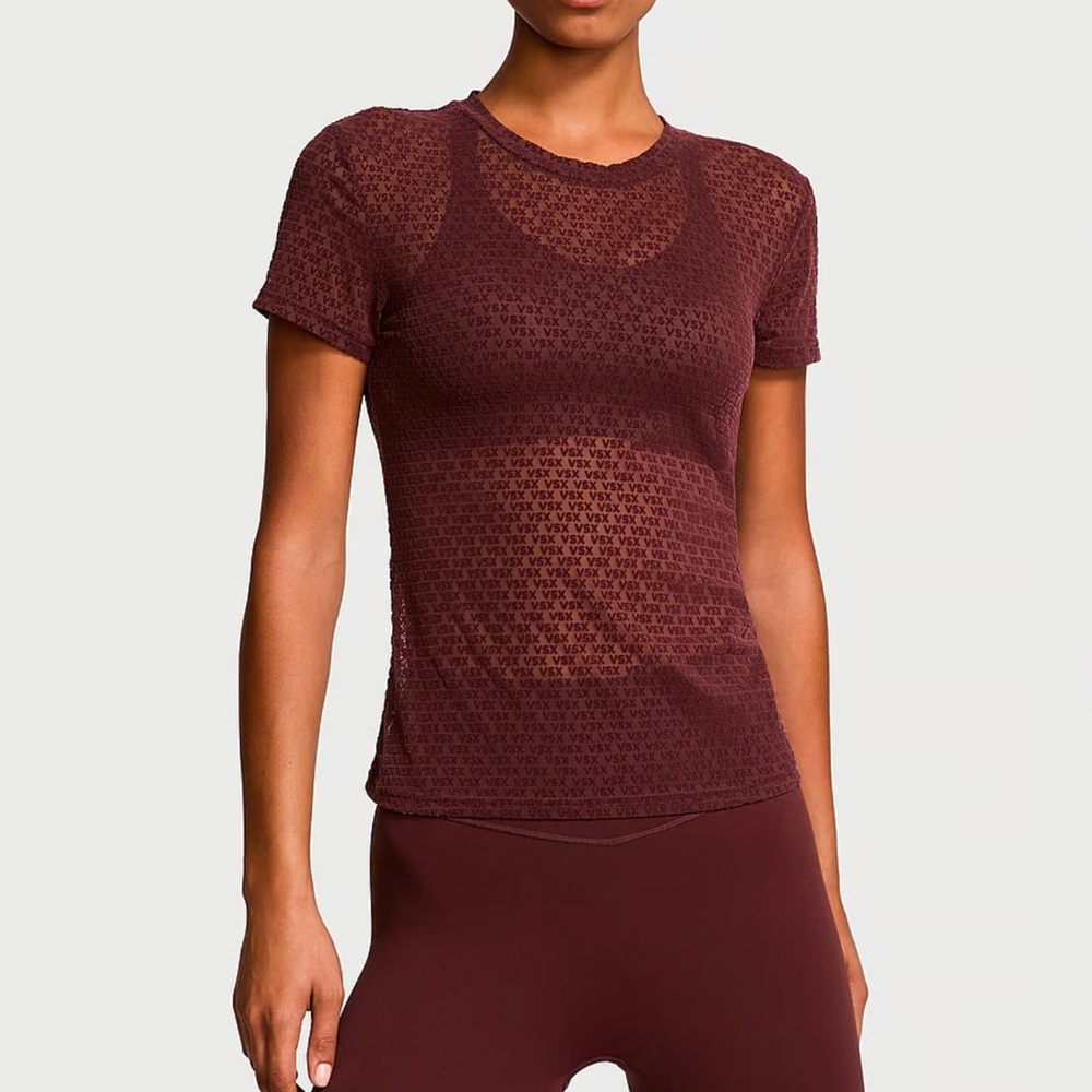 NWOT Victoria's Secret VSX Logo Mesh Tee